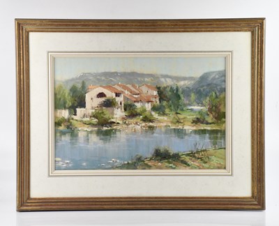 Lot 84 - JAMES LONGUEVILLE (born 1942); pastel, 'By the...