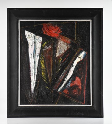 Lot 156 - MARY GASKELL (MAJOR); oil on board, stylised...