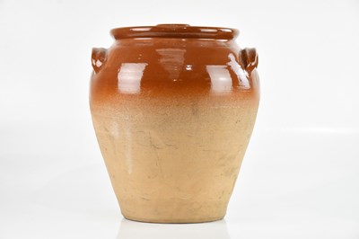Lot 1748 - A stoneware lidded crock pot, height 41cm.
