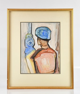 Lot 600 - TADEUSZ WAS (Polish, 1912-2005); oil on paper,...
