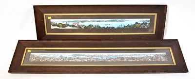 Lot 865 - Two early 20th century coloured panoramic...