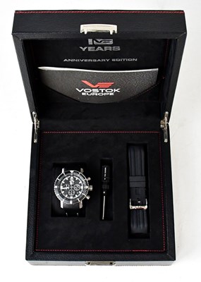Lot 1160 - VOSTOK; a gentlemen's chronograph wristwatch,...