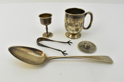 Lot 918 - Five items of hallmarked silver, comprising a...