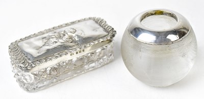 Lot 920 - A Victorian hallmarked silver glass with...