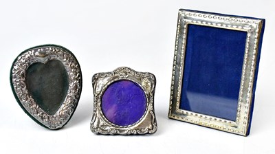 Lot 916 - Three small hallmarked silver-fronted...