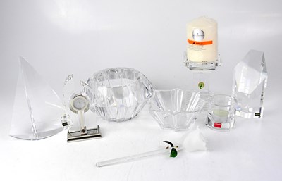 Lot 475 - BACCARAT; a boxed star-shaped bowl, a tealight...