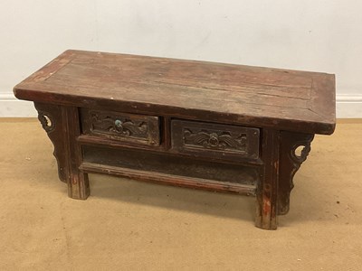 Lot 103 - A contemporary Chinese low table. Height 42cm,...