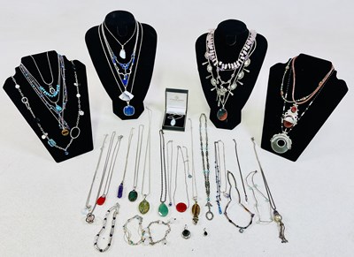 Lot 970 - A quantity of costume jewellery including...