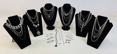 Lot 971 - A quantity of costume jewellery, mainly silver...
