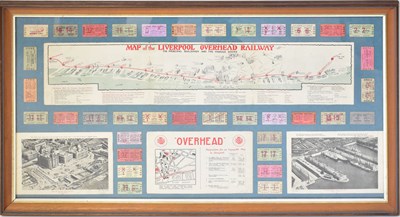 Lot 853 - A printed map of the Liverpool Overhead...