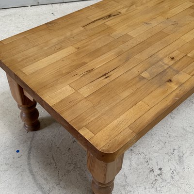 Lot 45 - A large modern pine rectangular coffee table...