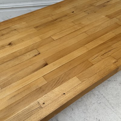 Lot 45 - A large modern pine rectangular coffee table...