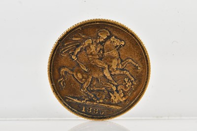 Lot 1055 - A Victorian full sovereign, 1886, young head.