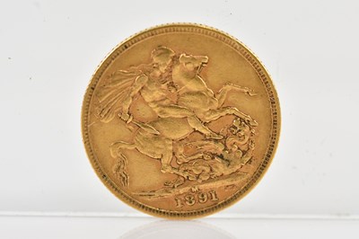 Lot 1056 - A Victorian full sovereign, 1891, jubilee head,...