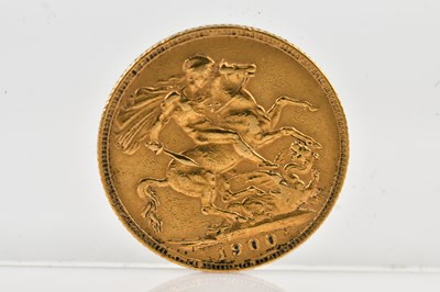 Lot 1058 - A Victorian full sovereign, 1900.