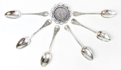 Lot 940 - JOSIAH WILLIAMS & CO; a set of six silver...