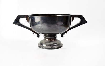 Lot 853 - A George V hallmarked silver twin-handled...