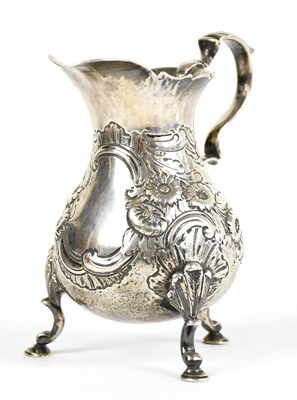 Lot 2108 - A George II hallmarked silver cream jug with...