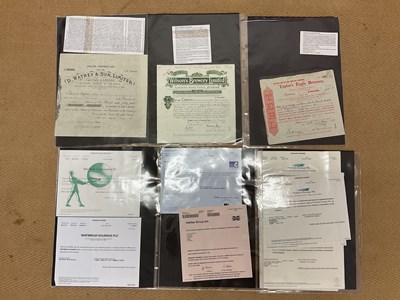 Lot 2081 - An interesting collection of brewery share...