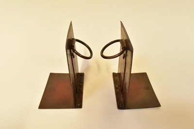 Lot 881 - A pair of Roycroft hammered and riveted copper...