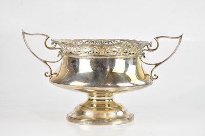 Lot 79 - WALKER & HALL; a large Edward VII twin handled...