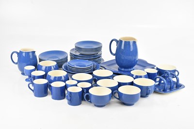 Lot 1564 - MOORCROFT; a powder blue pattern tea/dinner...