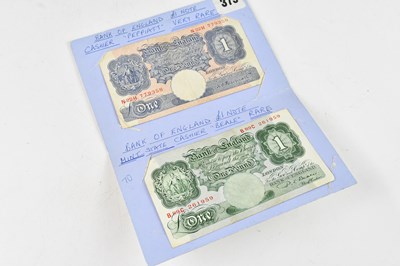 Lot 1132 - A Peppiat one pound bank note, N22H 779358,...