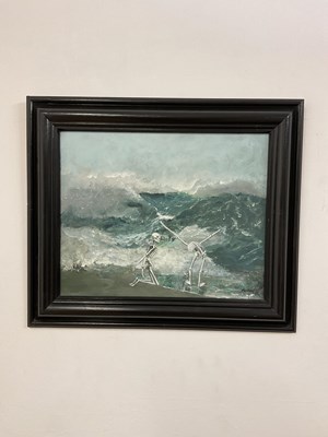 Lot 2228 - DAVID EUSTACE; oil and acrylic on board,...