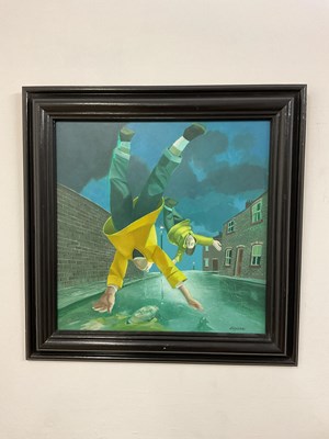 Lot 2229 - DAVID EUSTACE; oil and acrylic on board,...