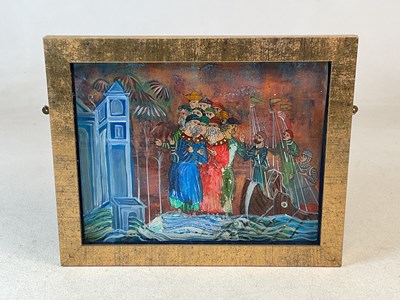 Lot 2316 - 20TH CENTURY RUSSIAN SCHOOL; reverse painted...