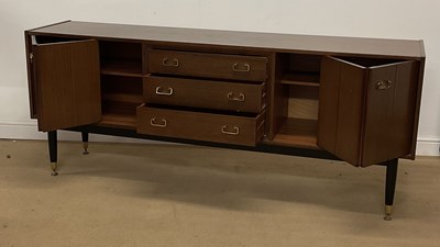 Lot 2791 - G PLAN; an E Gomme mahogany veneered sideboard...