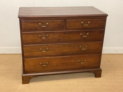 Lot 2868 - An 18th century oak chest of two short over...