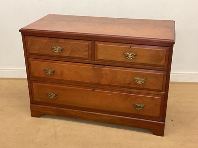 Lot 2869 - A 19th century mahogany chest of two short...