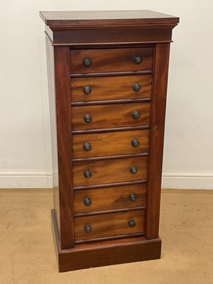 Lot 2813 - A 19th century mahogany Wellington chest with...