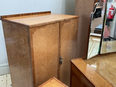 Lot 2 - B & W COCKAYNE; an Art Deco bird's eye maple...