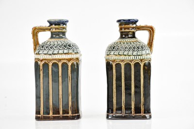 Lot 1838 - DOULTON LAMBETH; a pair of decanters, Irish...