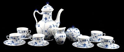 Lot 1751 - ROYAL COPENHAGEN; a tea set comprising six...