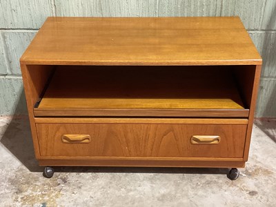 Lot 2874 - G PLAN; a Fresco teak television stand with a...