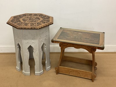 Lot 2840 - An octagonal carved occasional table with...