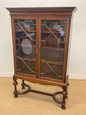 Lot 2862 - A mahogany astragal glazed cabinet, height...