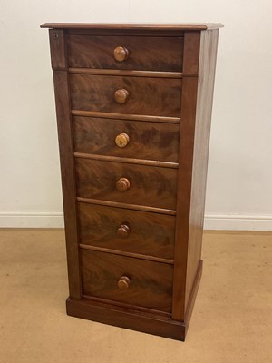 Lot 2798 - A 19th century mahogany Wellington chest with...