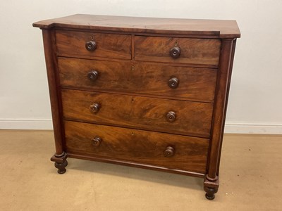Lot 2811 - A Scottish mahogany chest of two short over...
