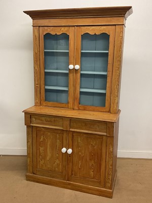 Lot 2793 - A 19th century scumble painted pine glazed...