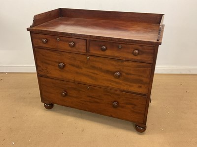 Lot 2833 - A 19th century mahogany chest of two short...