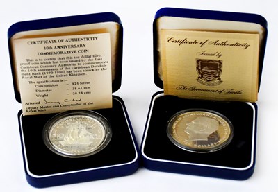 Lot 985 - THE ROYAL MINT; a sterling silver 1980 ten...