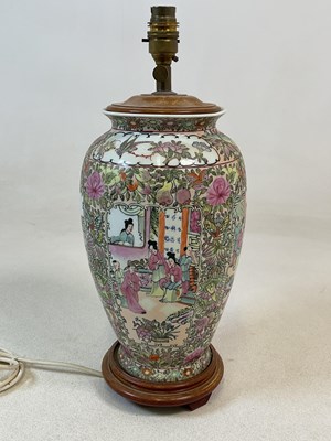 Lot 2738 - A modern Chinese lamp fashioned from a...