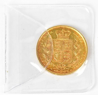Lot 1029 - A Victorian shield back full sovereign, 1872.