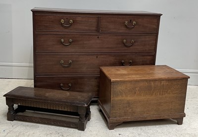 Lot 147 - A 19th century mahogany chest of two short...