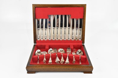 Lot 447 - A modern mahogany cased canteen of cutlery in...