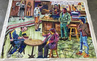 Lot 2232 - WILLEM WEISMANN (born 1977); a huge oil on...